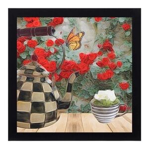 Floral Tea Kettle Wall Art